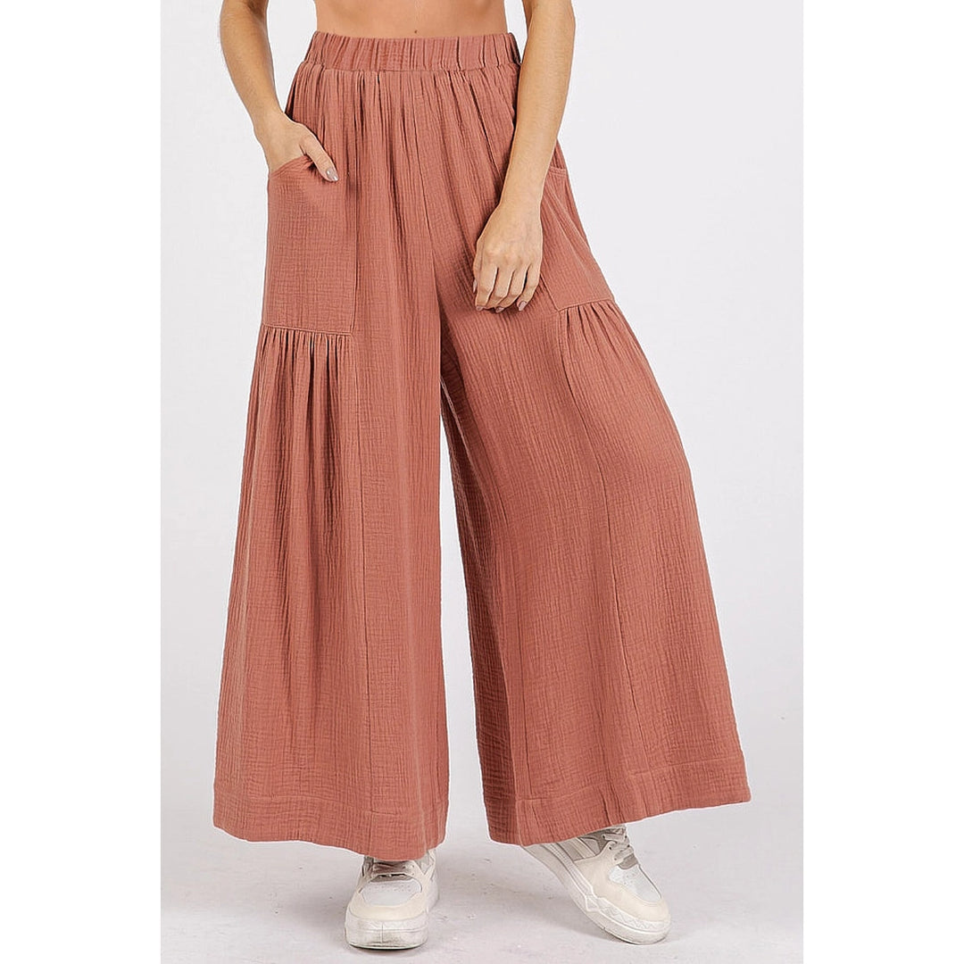 Lightweight Tiered Palazzo Pants