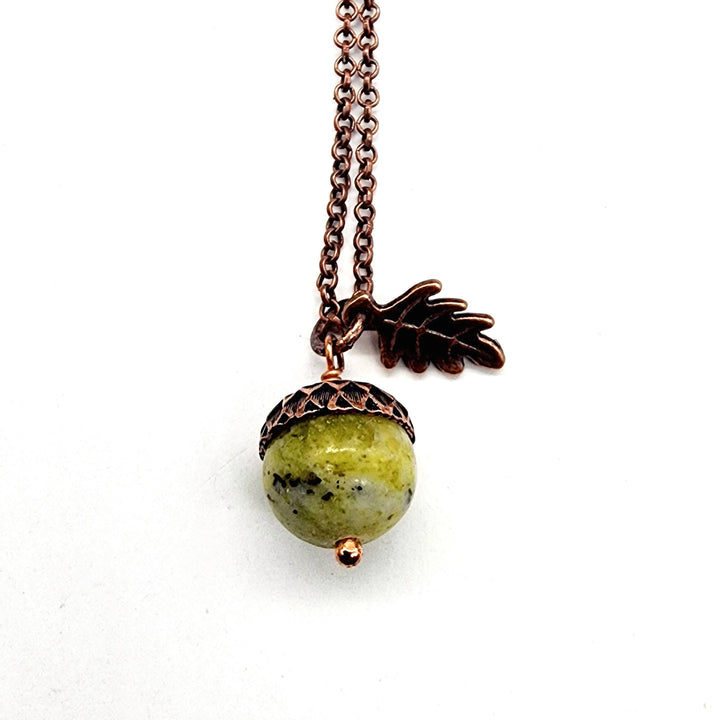 Australian Jade Acorn Necklace