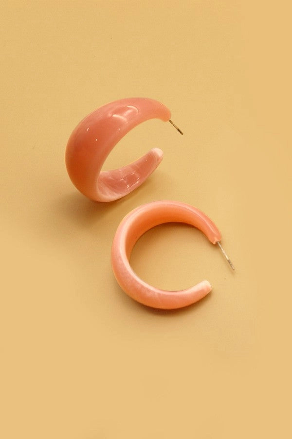 Marble Hoop earrings