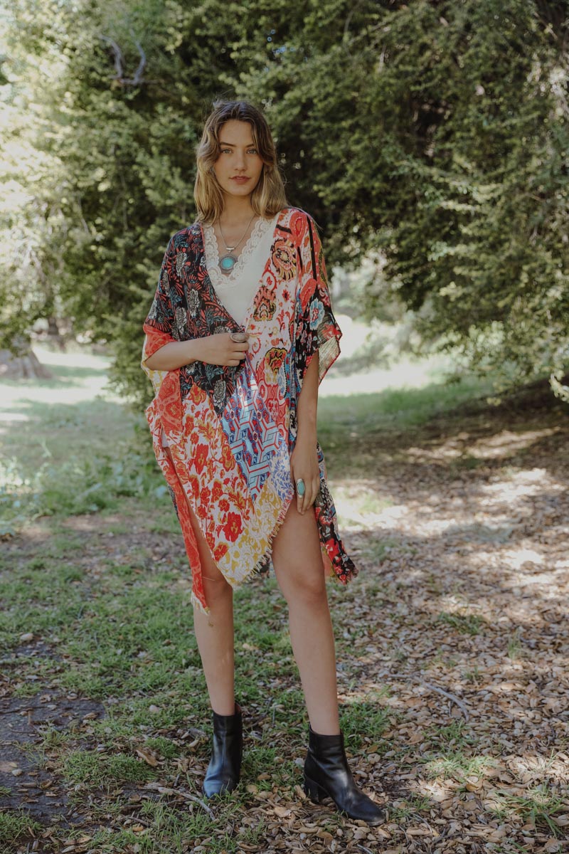 Floral Patchwork Kimono