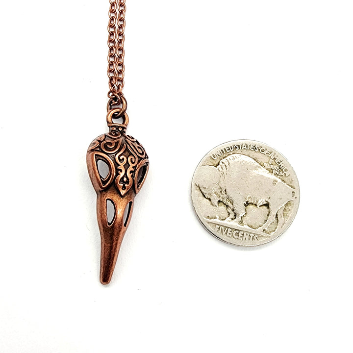 Antique Copper Raven's Relic Necklace