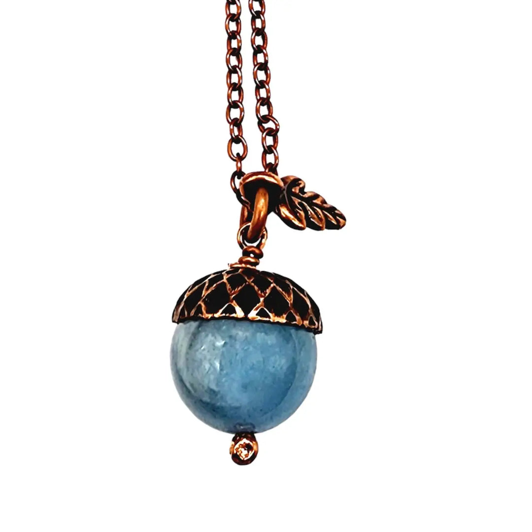 Aquamarine Acorn Necklace