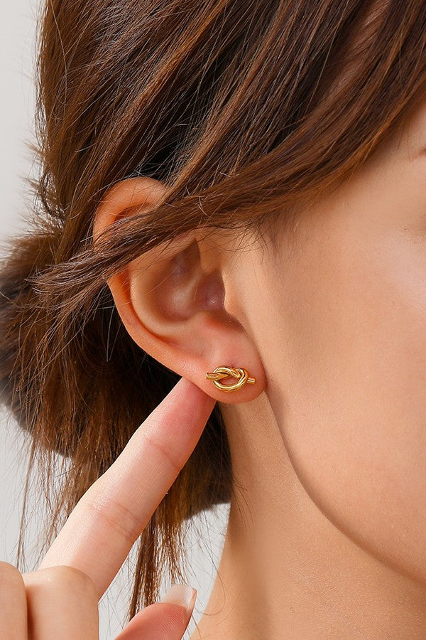 Tie The Knot 18K Studs