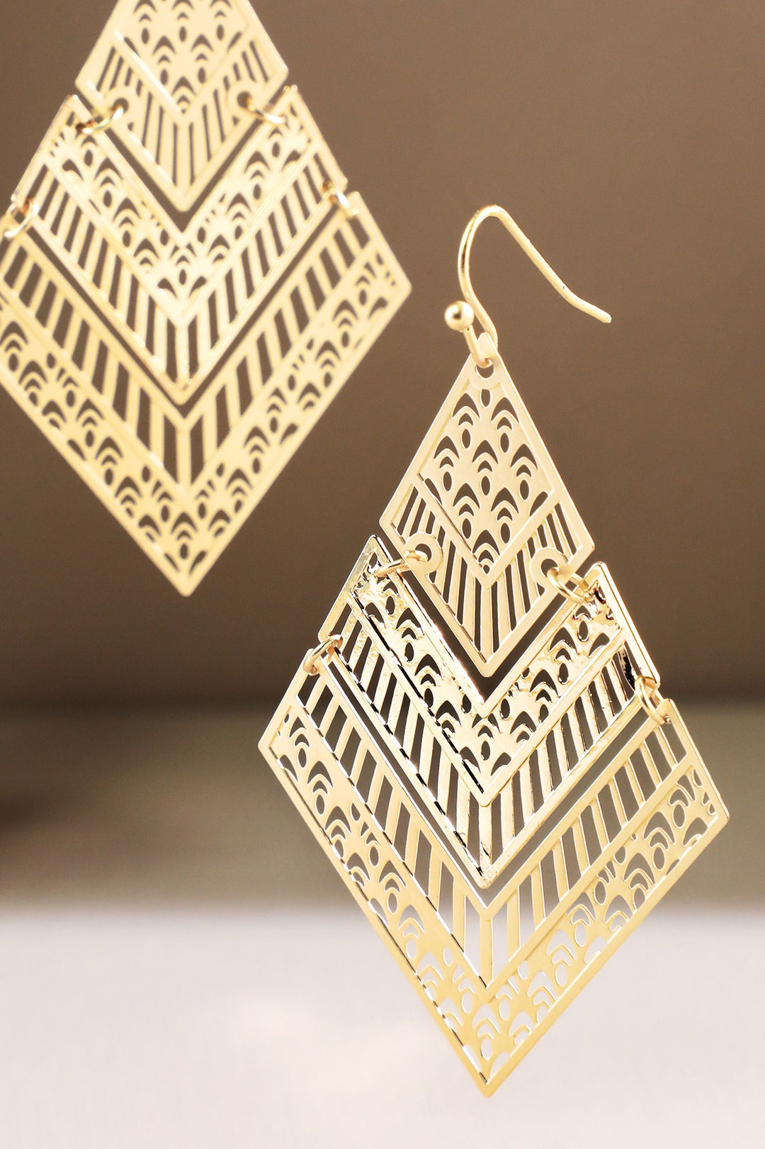 Filigree Diamond Design Dangles