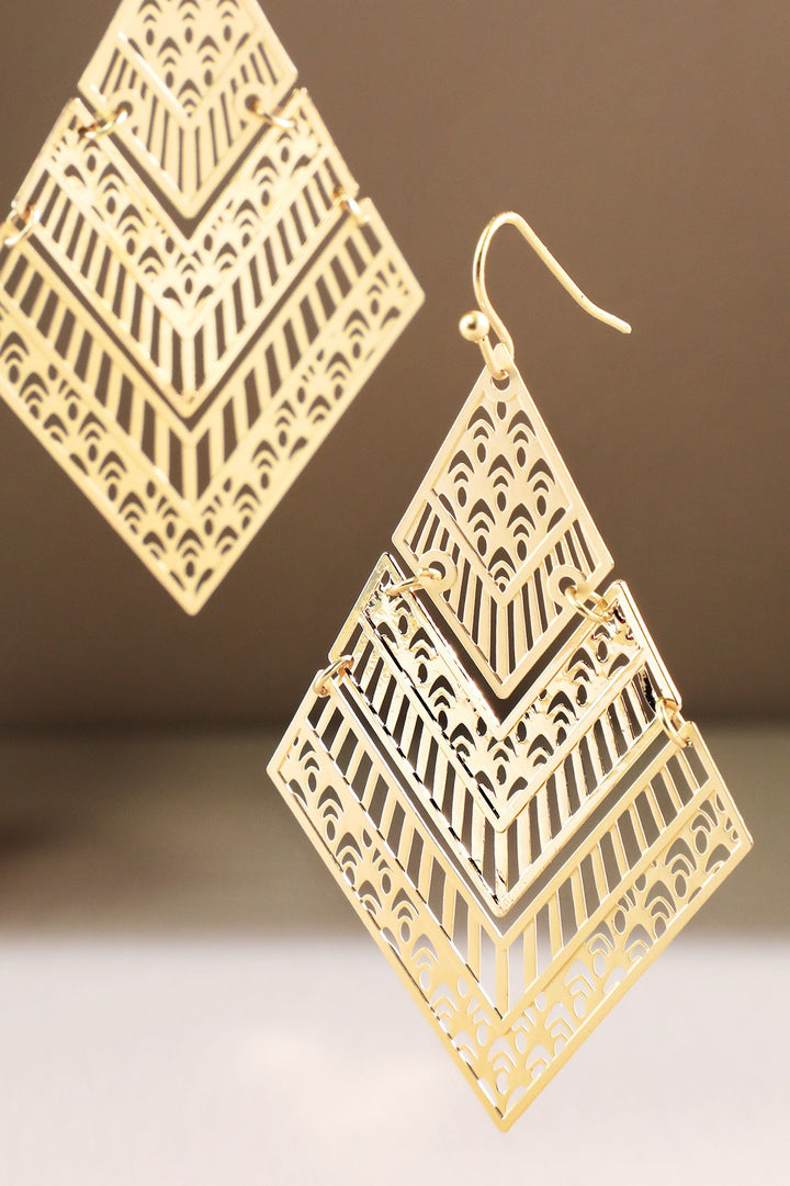 Filigree Diamond Design Dangles