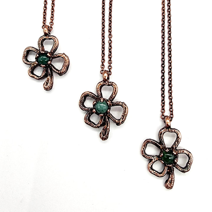 Emerald Four Leaf Clover Necklace
