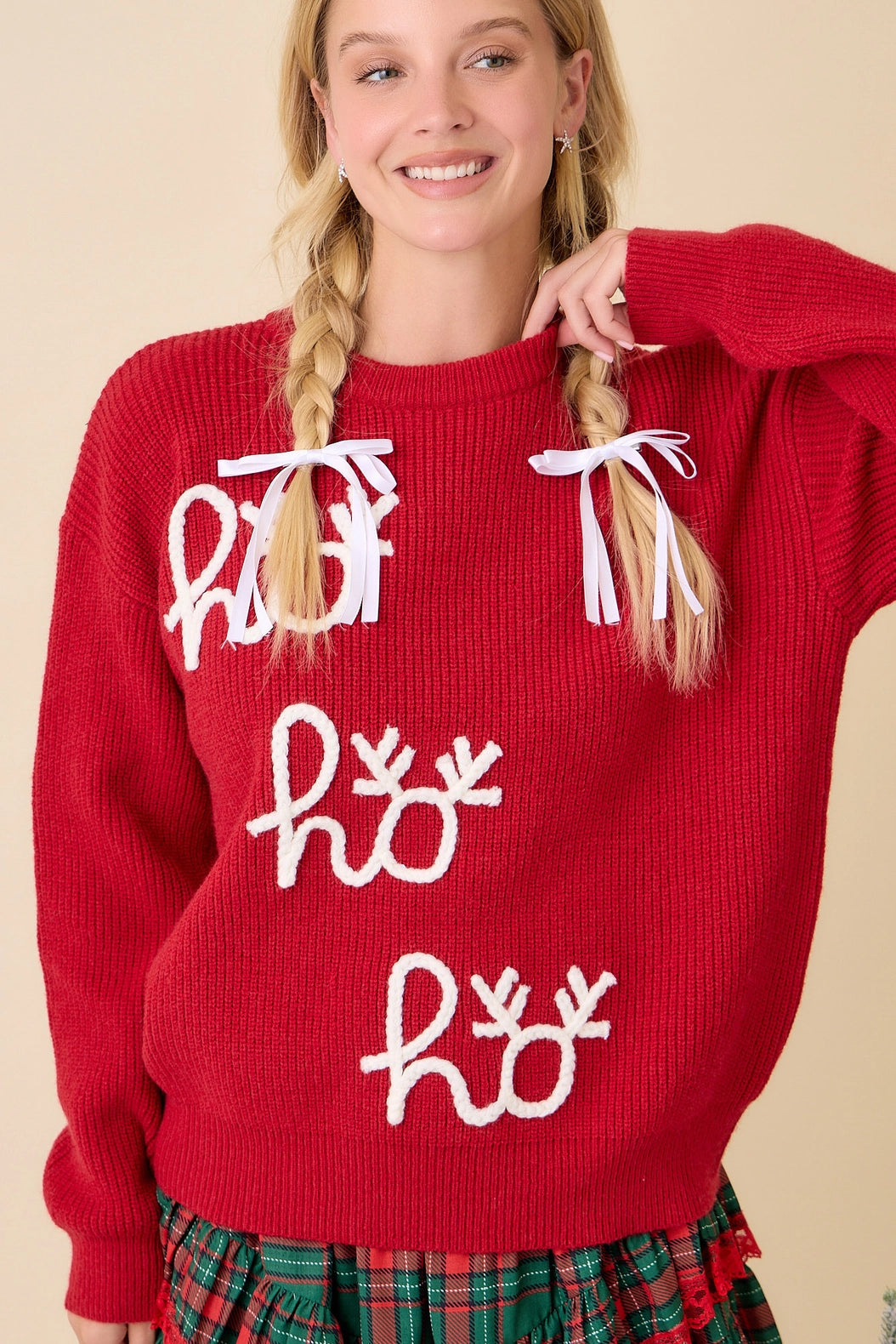 'Ho Ho Ho Reindeer' Knit Sweater
