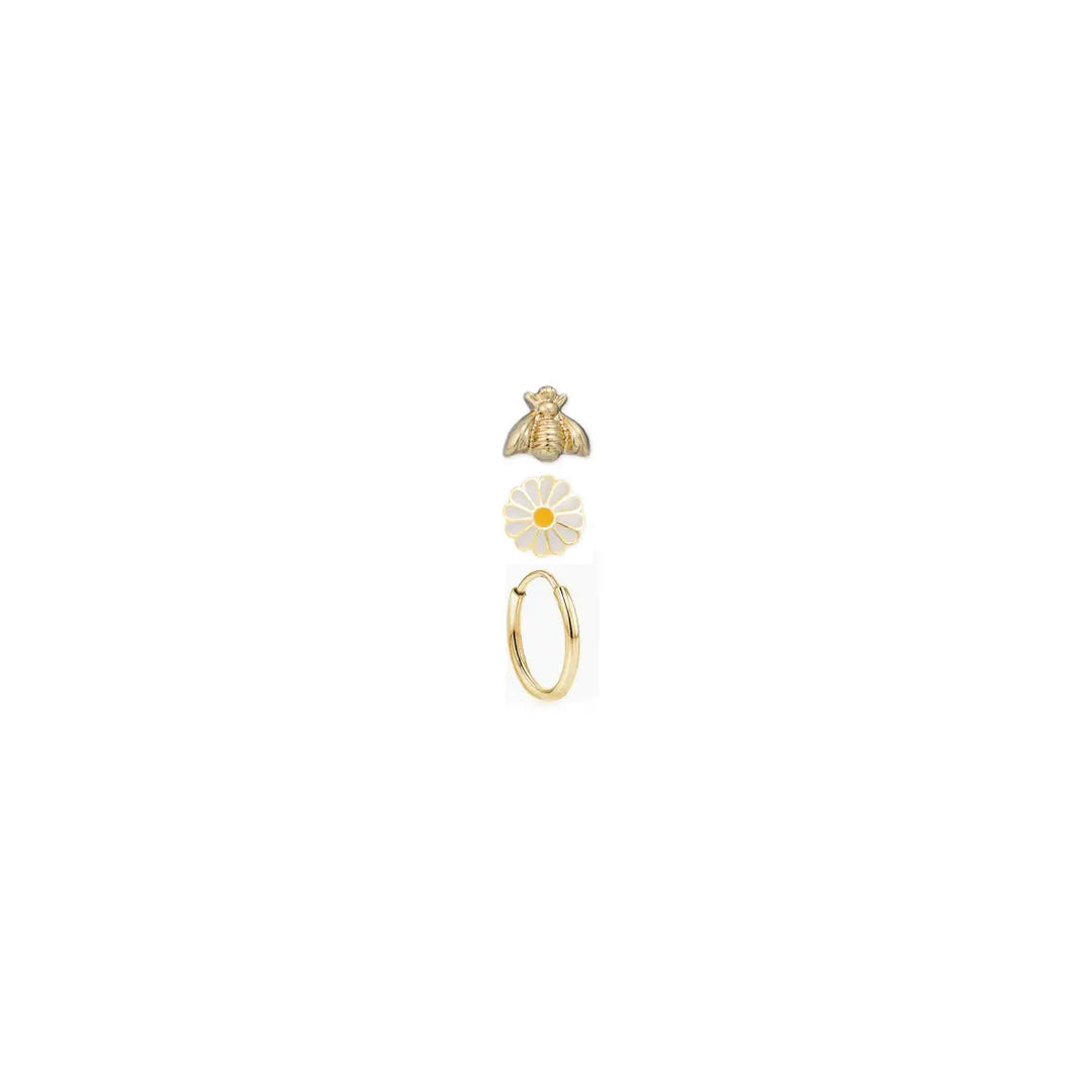 Cutesy Gold Hoop + Studs  Set