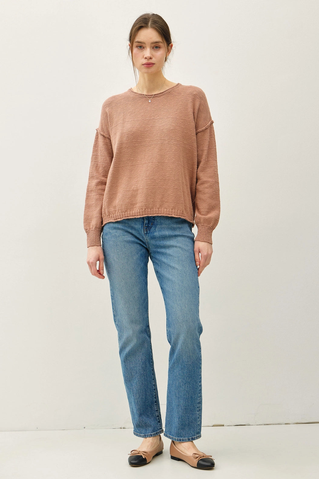 Inside Out Drop Shoulder Sweater