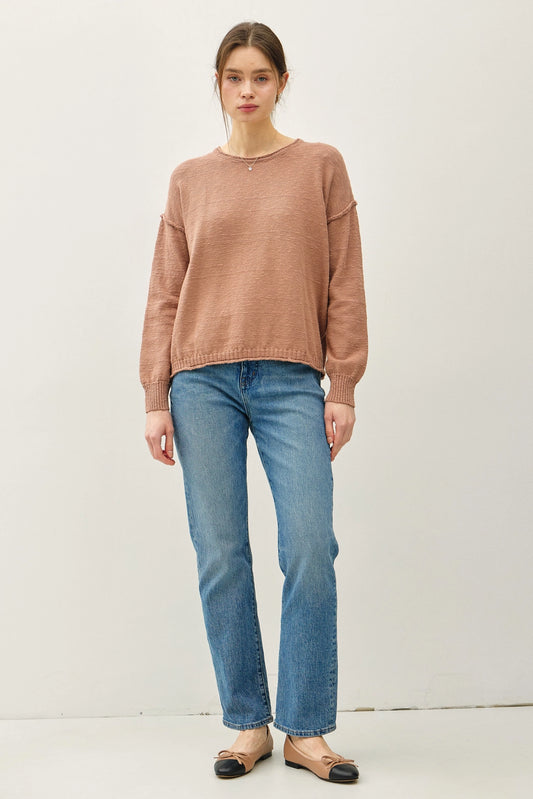 Inside Out Drop Shoulder Sweater