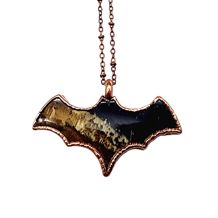 Fossilized Wood Bat Necklace