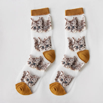Cute Cat Sheer Socks