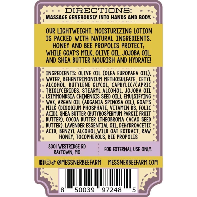 Lavender Oatmeal - Milk and Honey Lotion 2oz