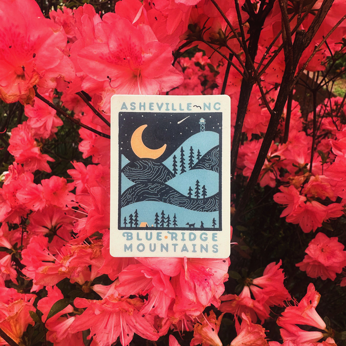 Blue Ridge Mountains - Night Sticker