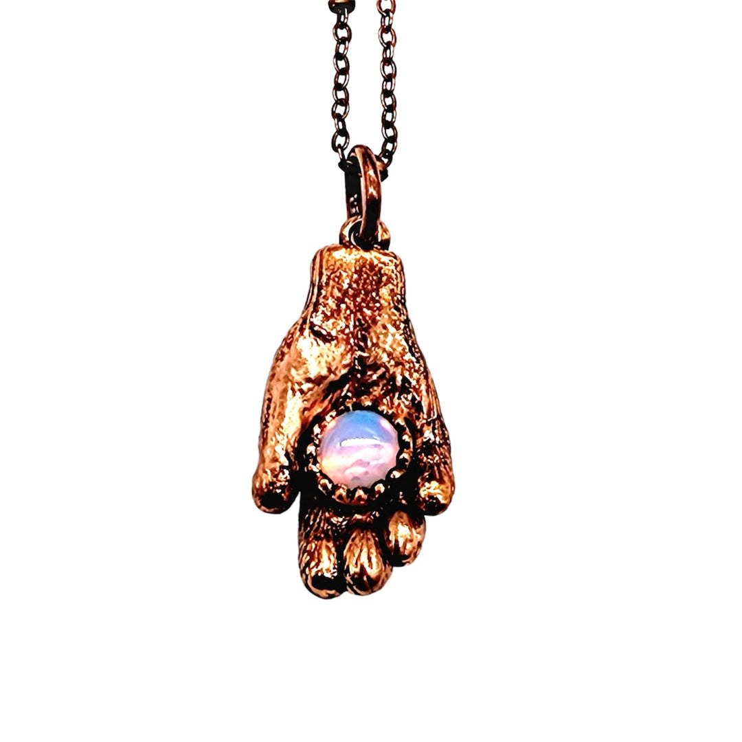 Opalite Fortune Teller Hand Necklace