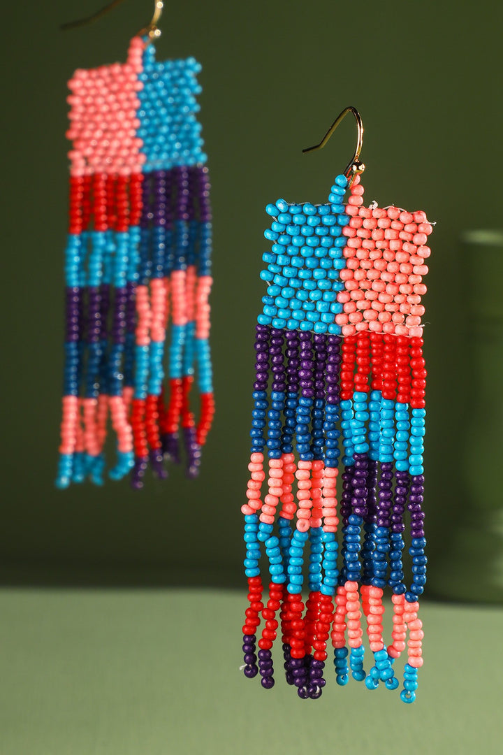 Colorblock Seed Bead Dangle