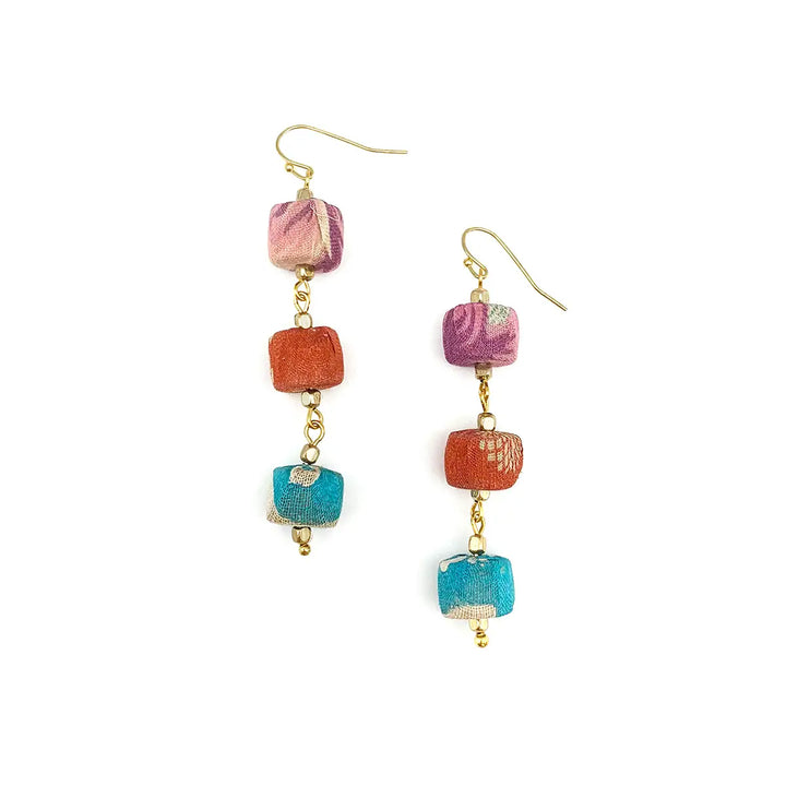 Aasha Rounded Square Beads Earrings