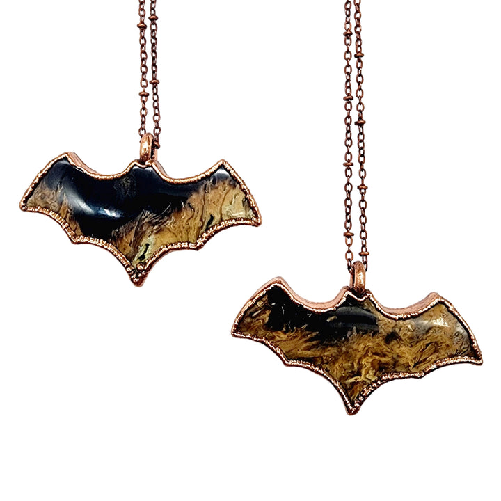 Fossilized Wood Bat Necklace