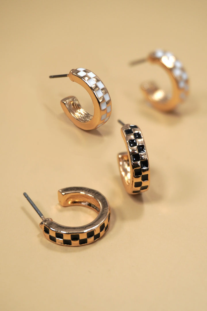 Checkered Mini Hoops