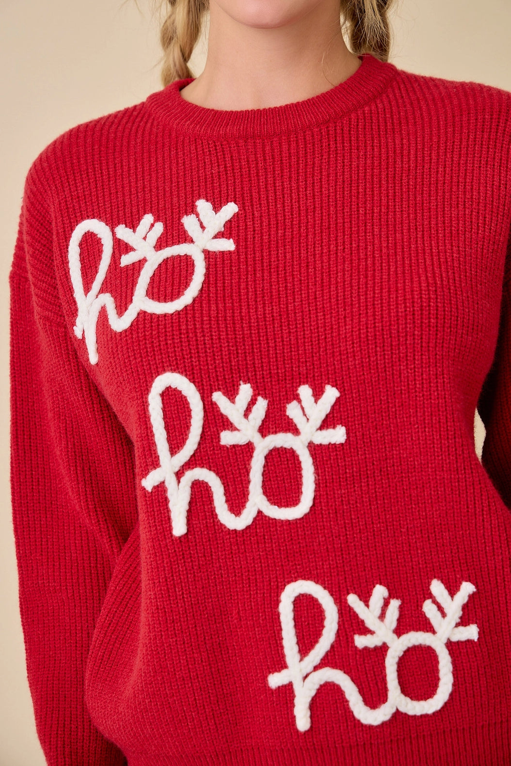 'Ho Ho Ho Reindeer' Knit Sweater