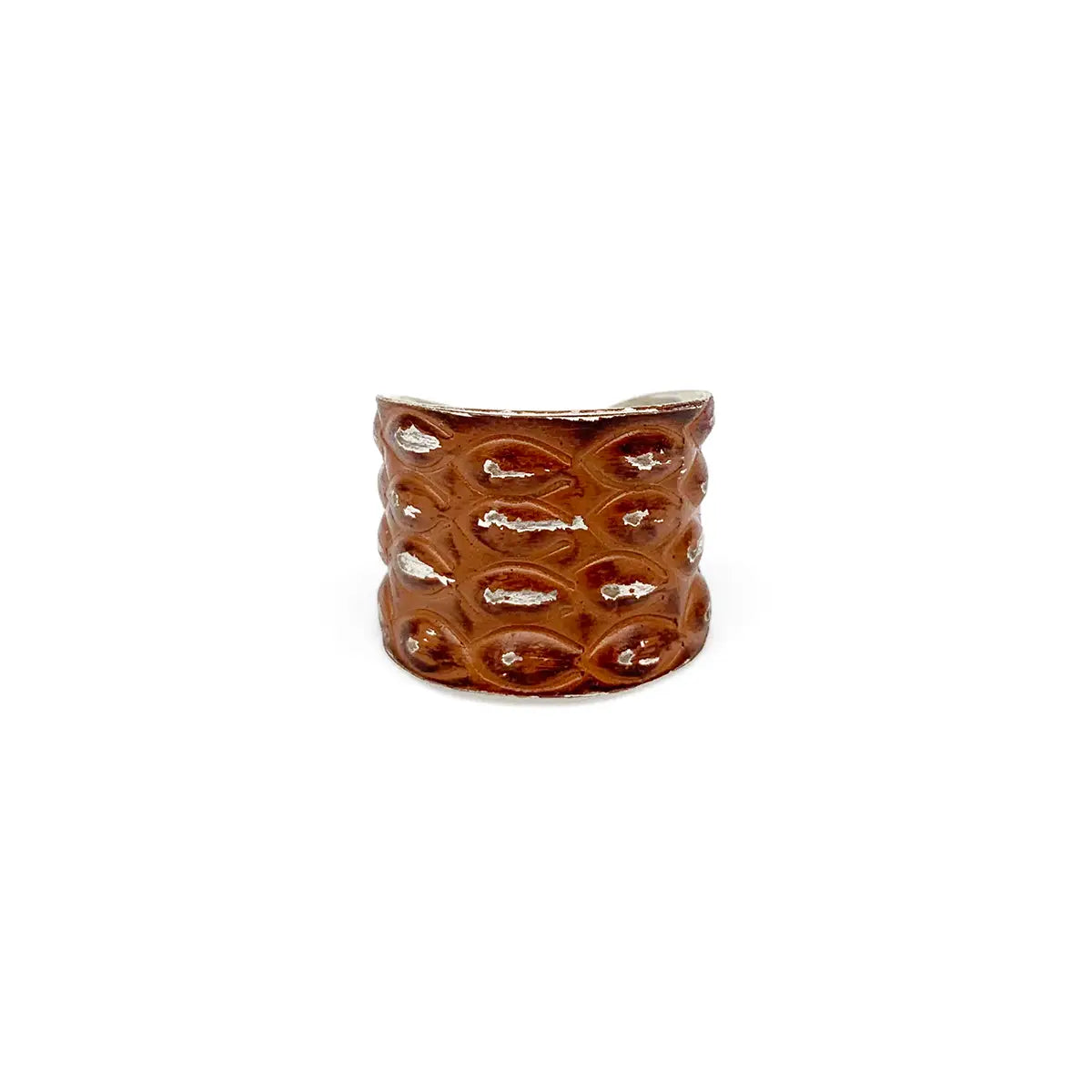 Silver Patina Cuff Ring