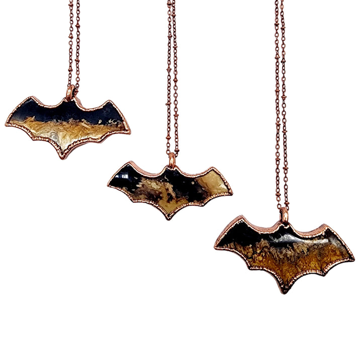 Fossilized Wood Bat Necklace