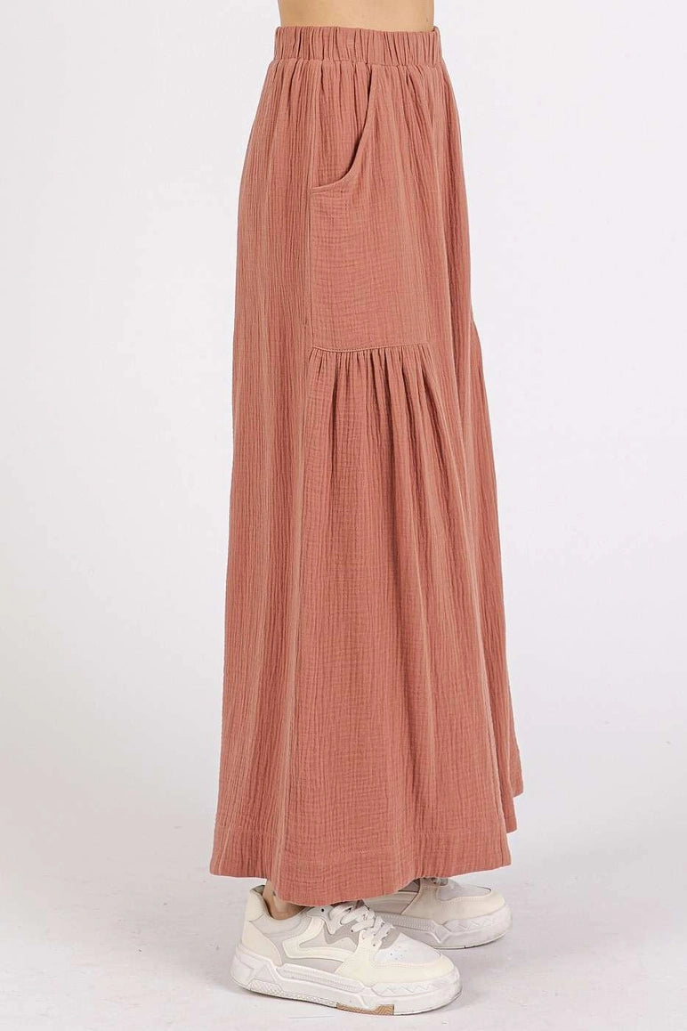 Lightweight Tiered Palazzo Pants
