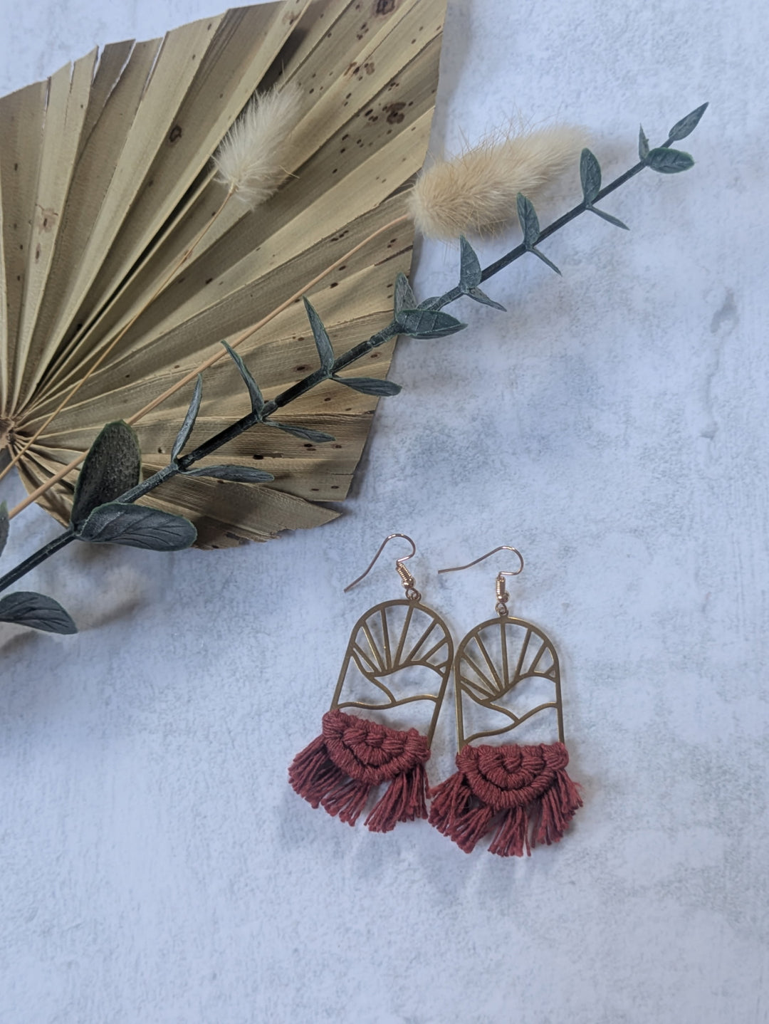 Mountain Sunrise In Amber Earrings
