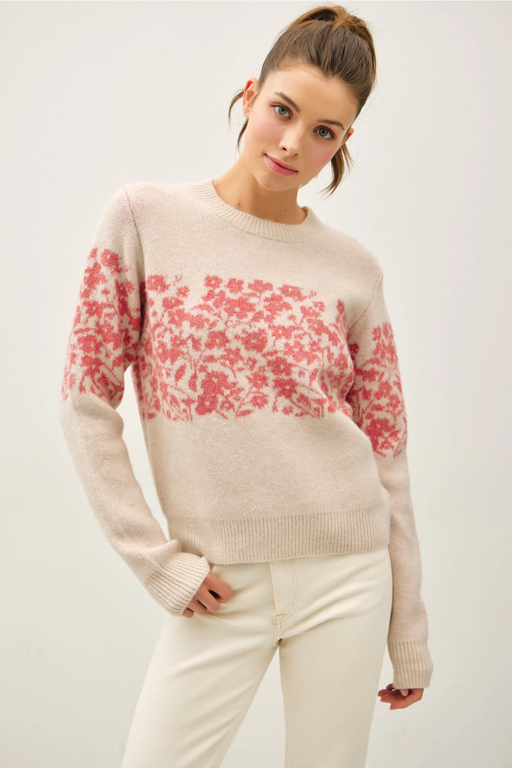 Floral Stripe Sweater
