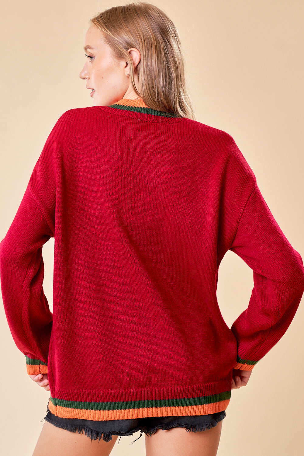 Embroidered 'Merry' Sweater