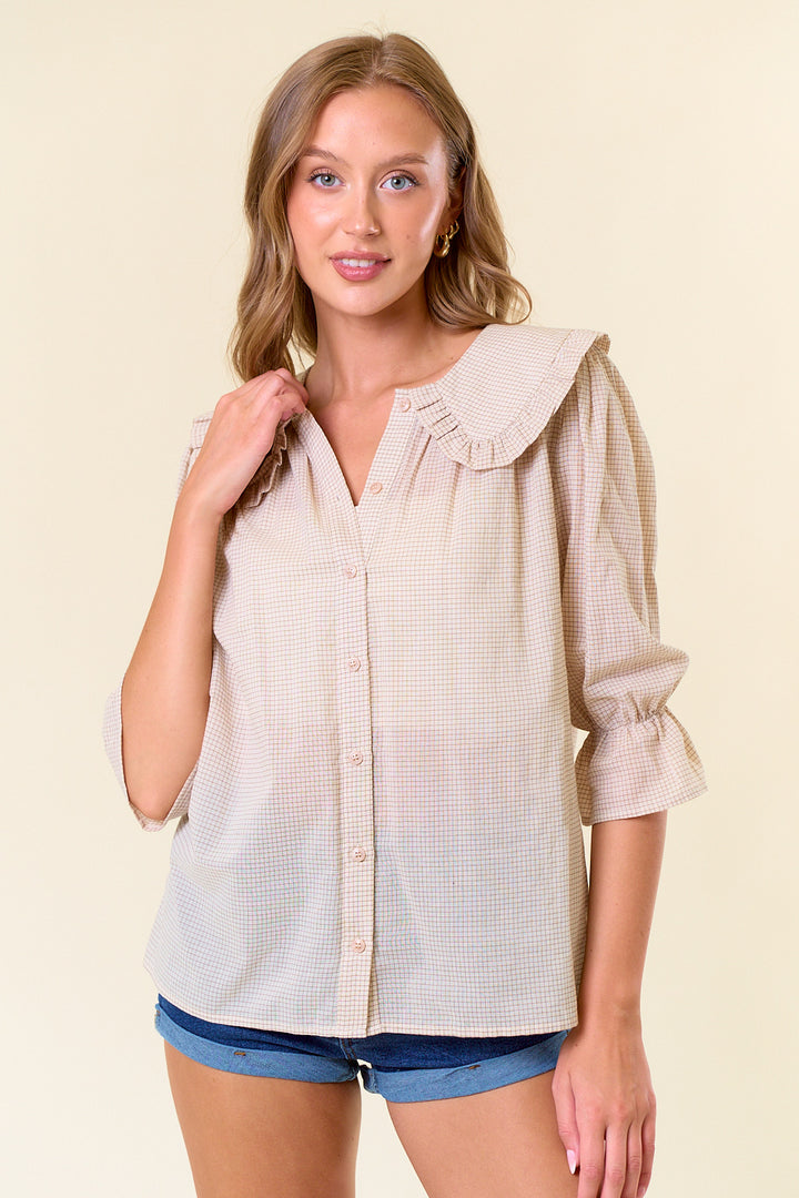 Peter Pan Collar Button-Down