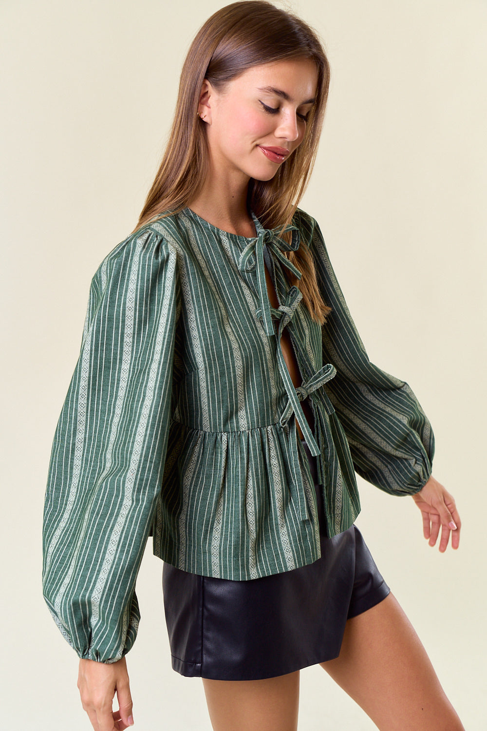 Tribal Striped Corduroy Long Sleeve