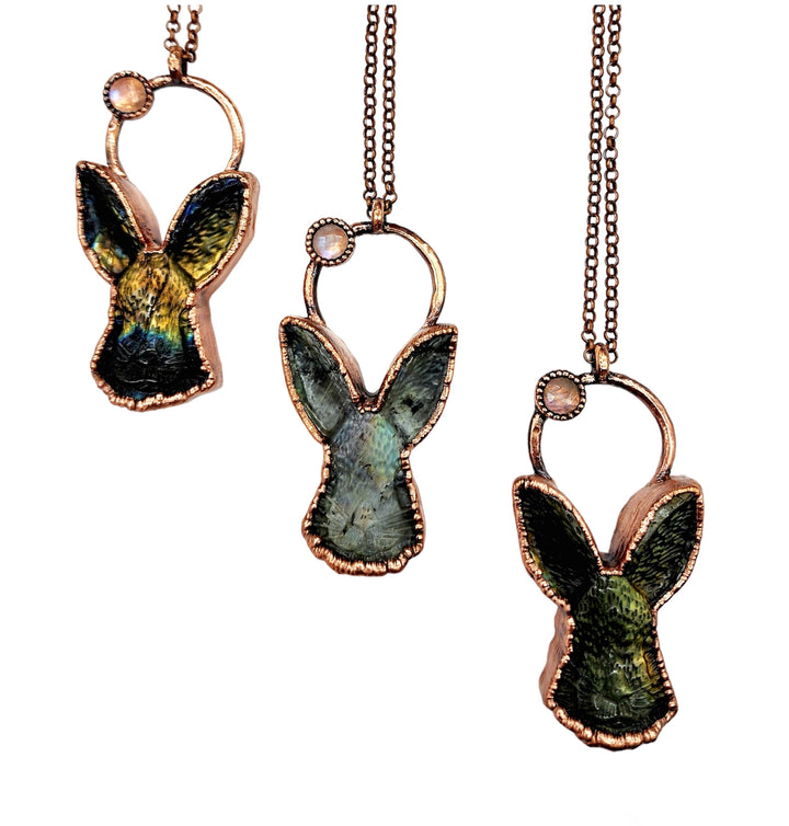 Labradorite Rabbit Totem Necklace