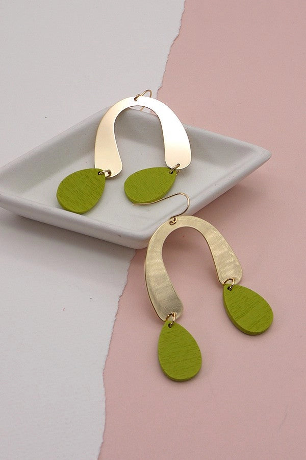 Funky Metal + Wood Dangles