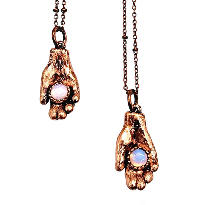 Opalite Fortune Teller Hand Necklace