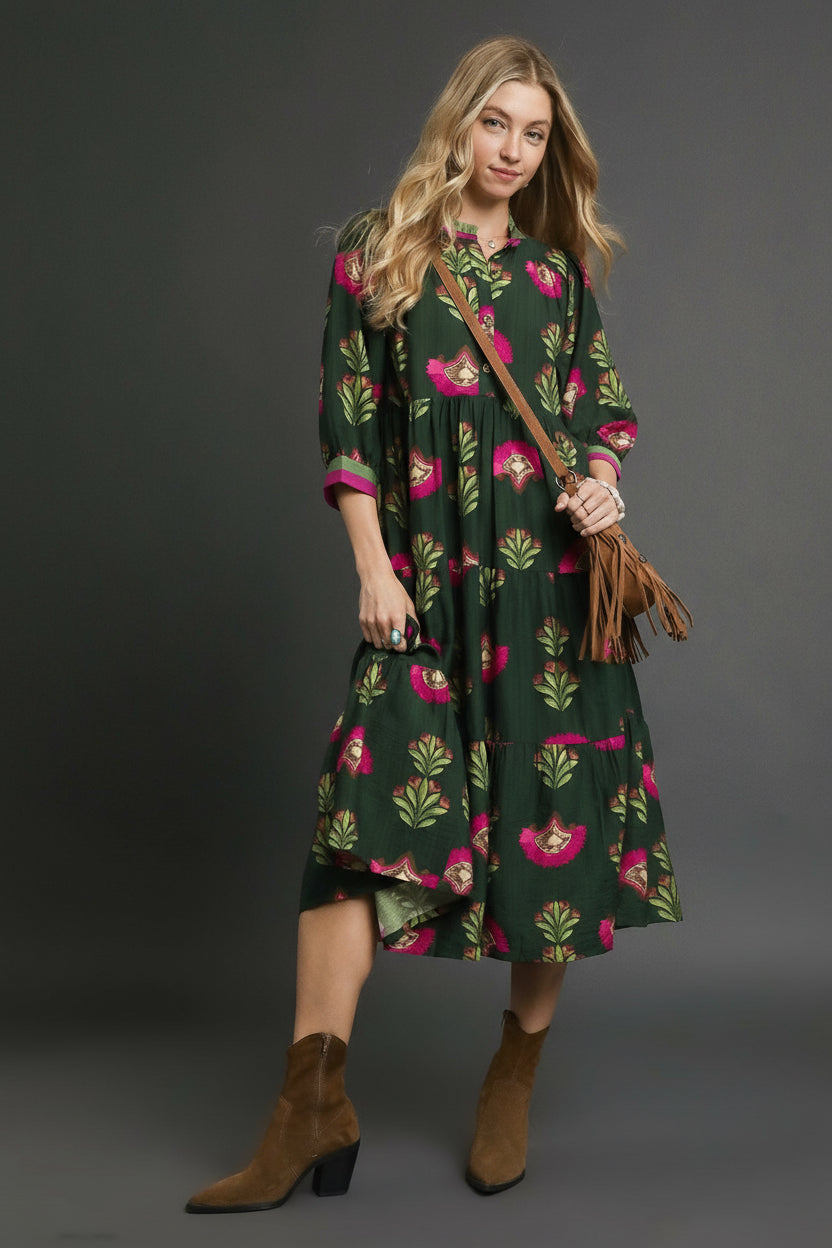 Bold Motif Maxi Dress