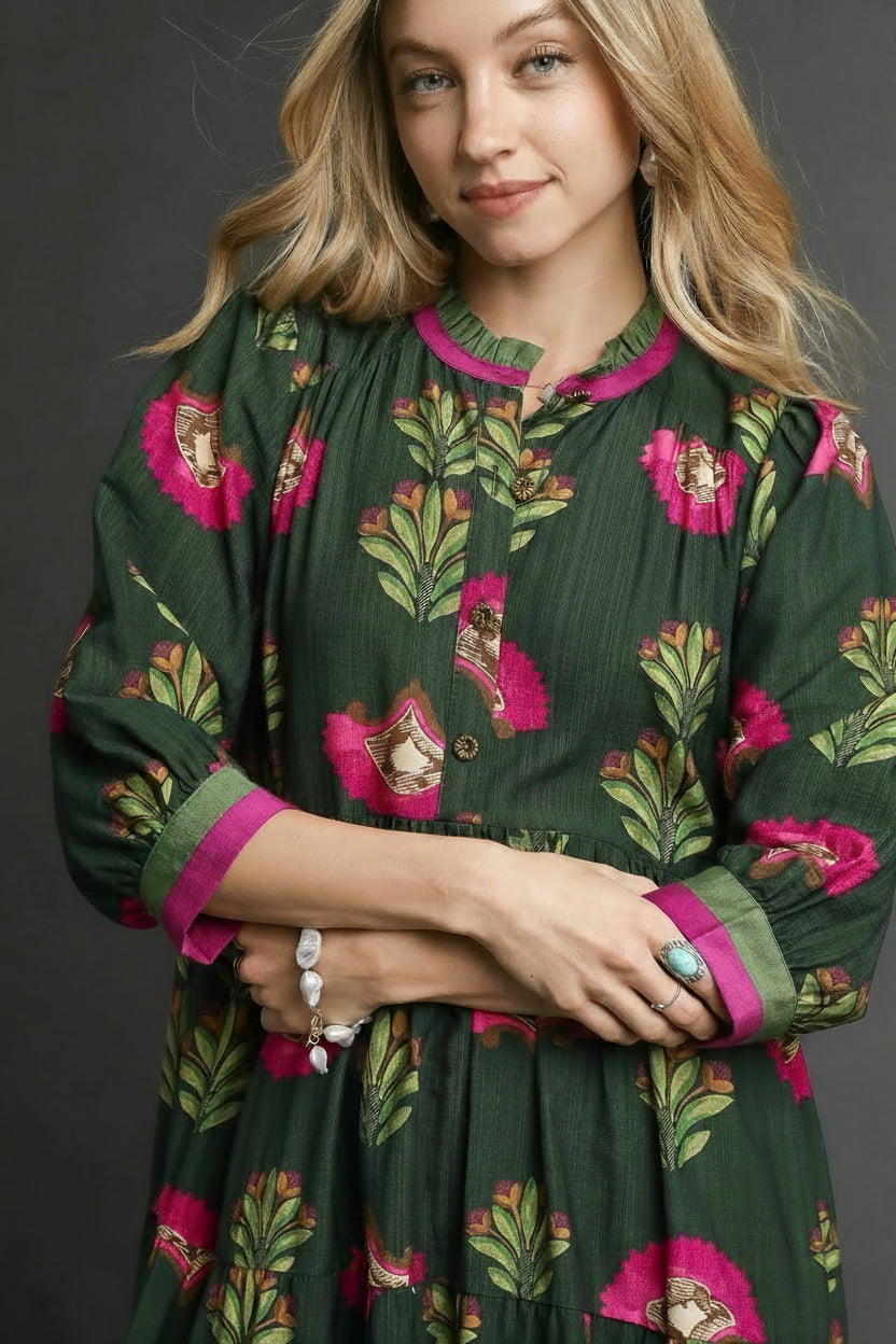 Bold Motif Maxi Dress