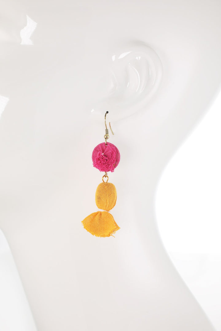 Cotton Wrap Dangle Earrings