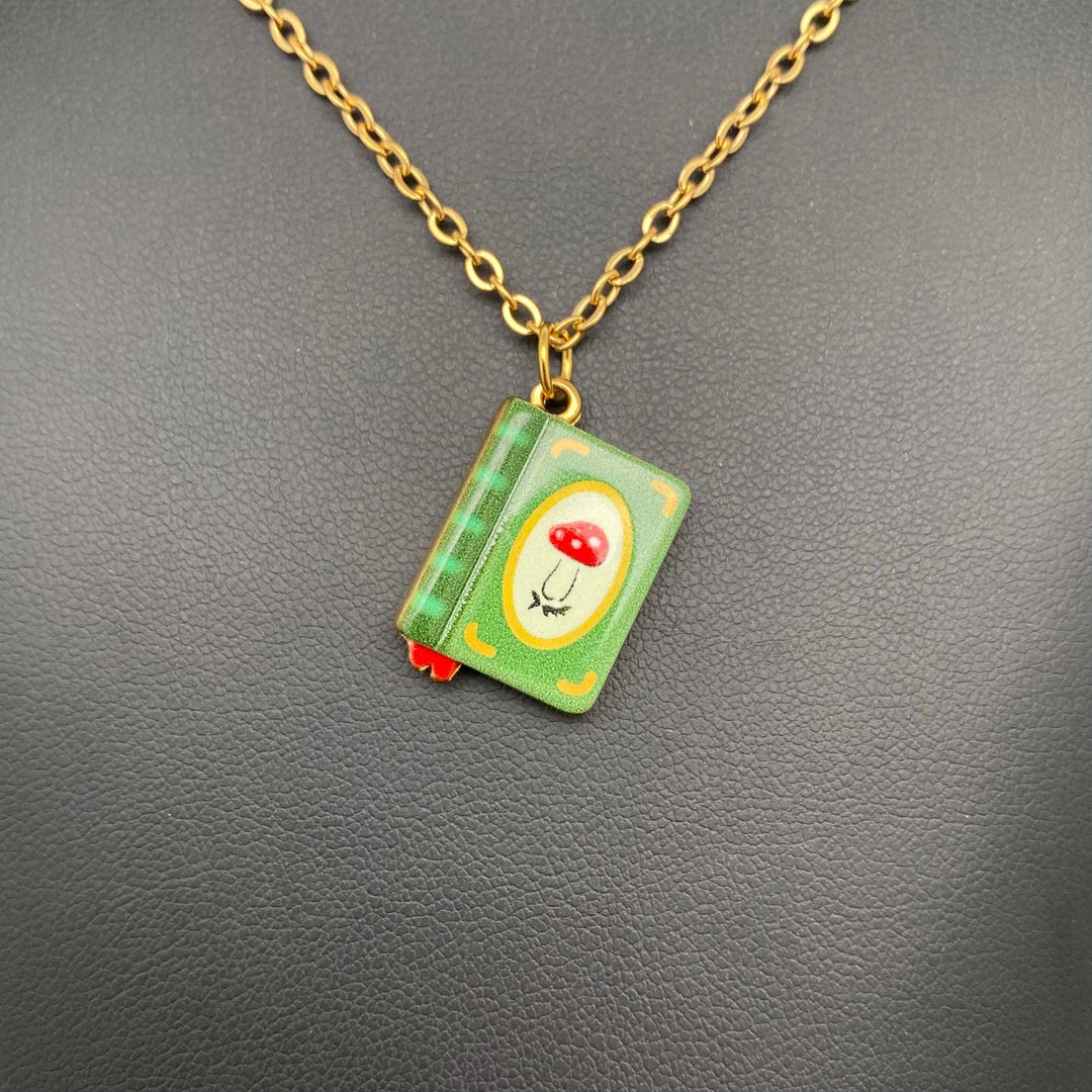 Enamel Book Necklace