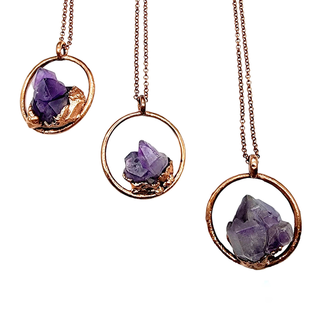 Amethyst Halo Necklace