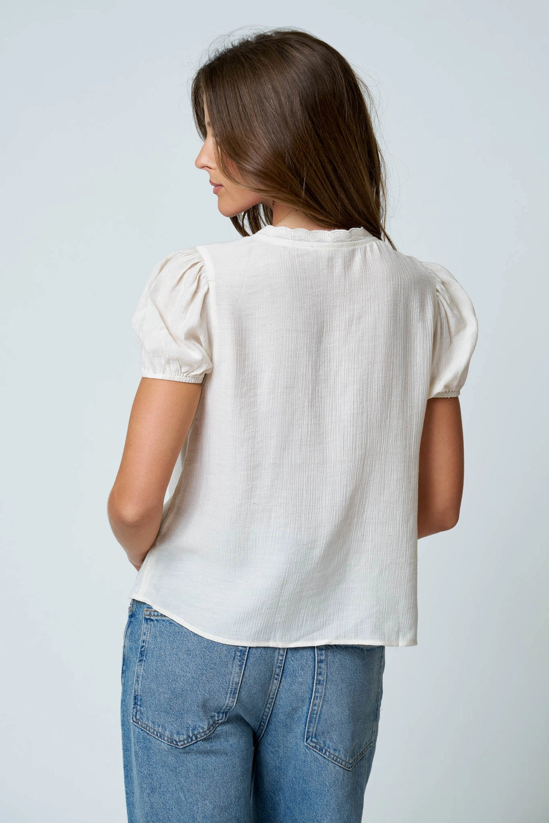Lace Detail Short Sleeve Top
