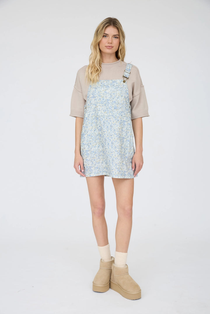 Floral Print Overall Dress