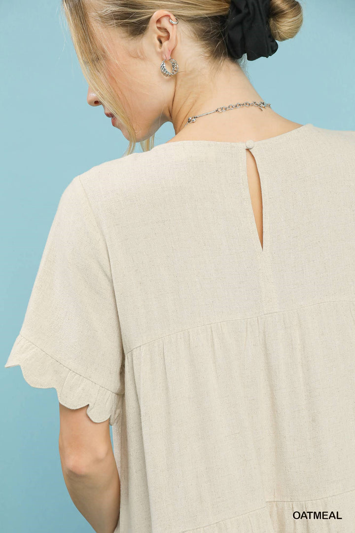 Linen Babydoll Dress