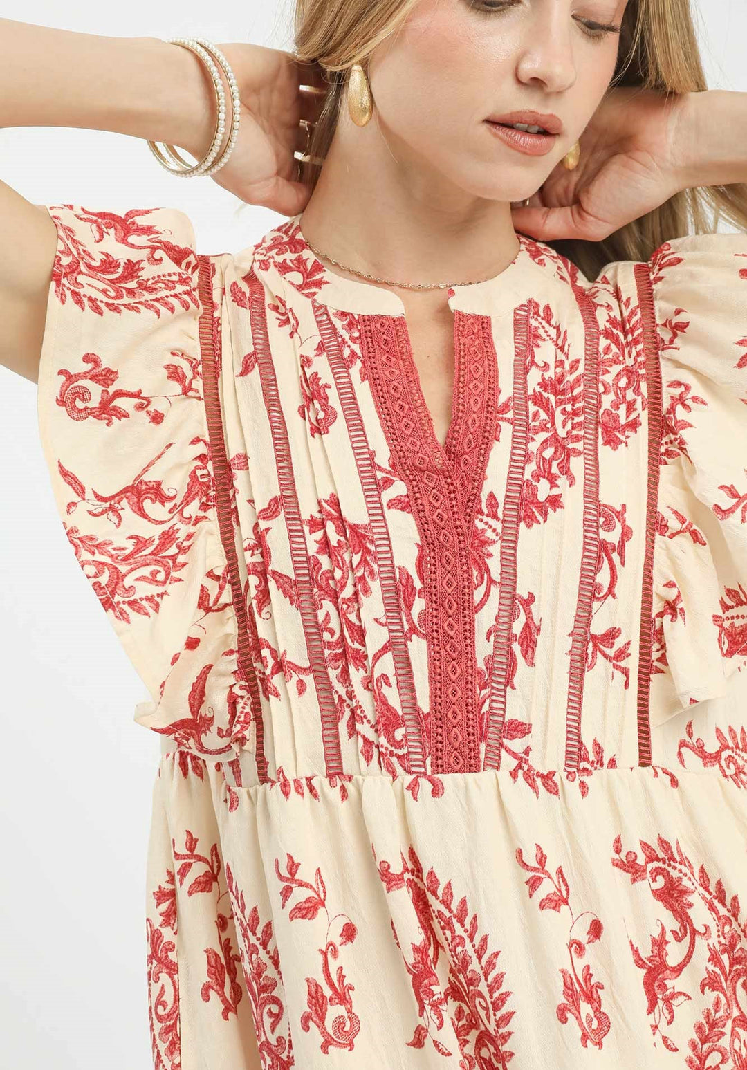 Paisley Print Midi Dress