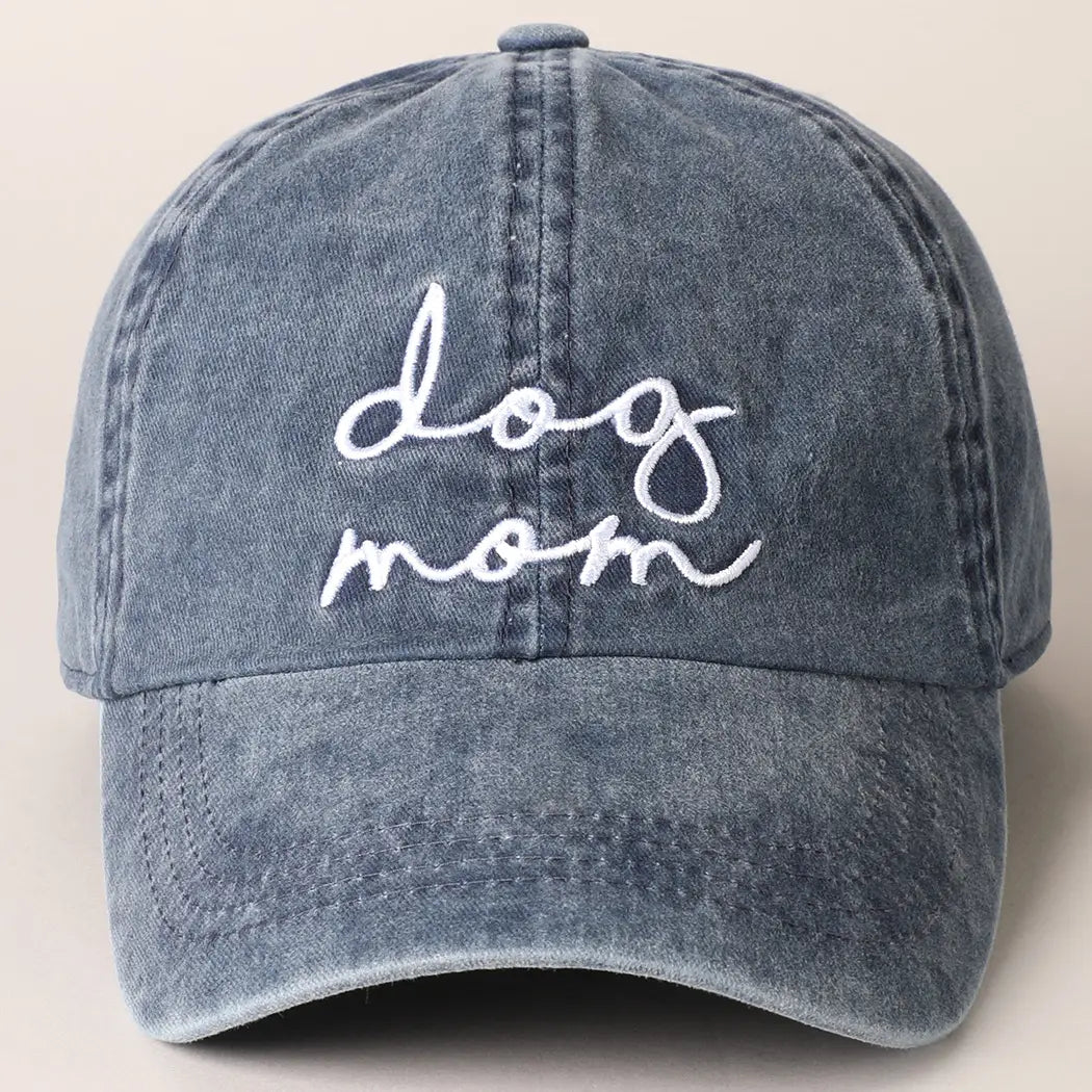 'Dog Mom' Script Baseball Cap
