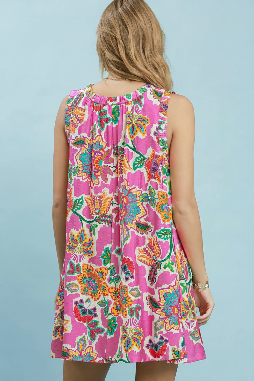 Bold Floral Shift Dress