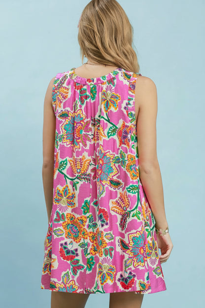 Bold Floral Shift Dress