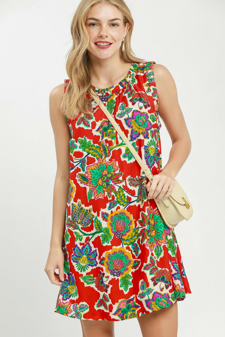Bold Floral Shift Dress