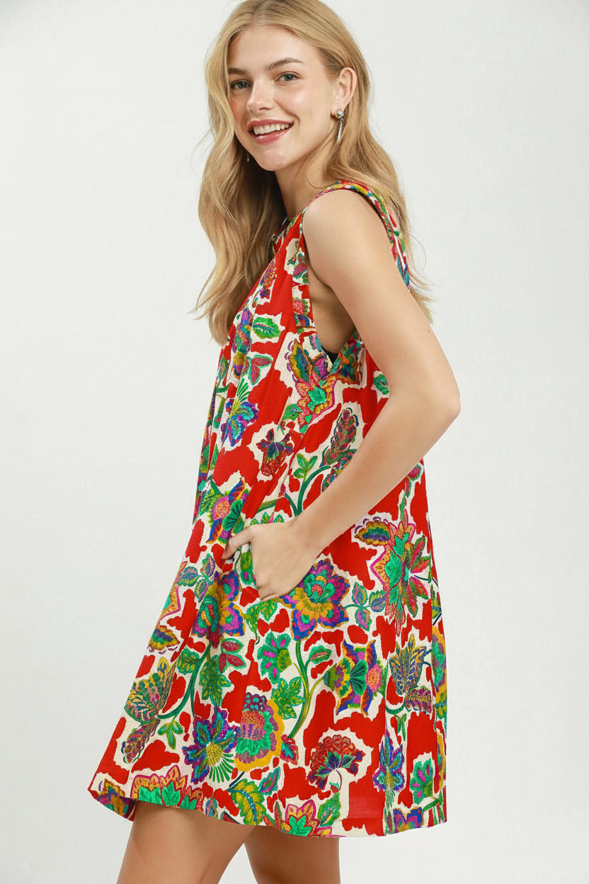 Bold Floral Shift Dress