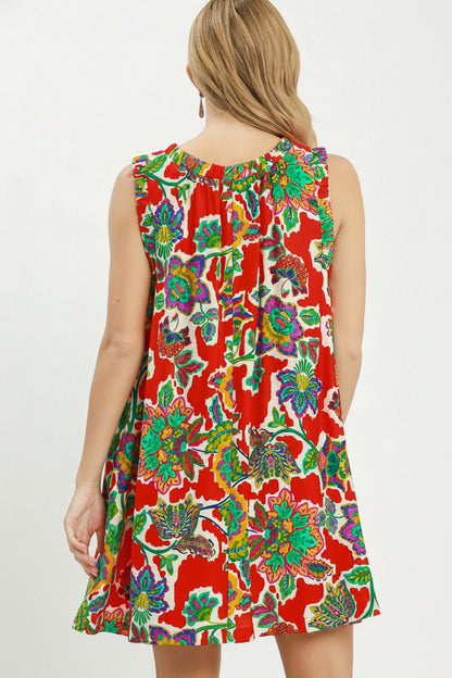 Bold Floral Shift Dress